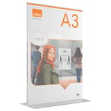 Présentoir de table nobo Premium Plus A3 avec une affiche