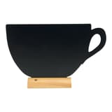 Ardoise de table silhouette tasse Securit, de face