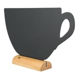 Ardoise de table silhouette tasse Securit, de dos