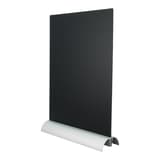 Ardoise de table à socle aluminium Securit, de dos