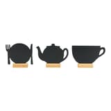 Mini ardoise de table silhouettes assorties Securit, les trois silhouettes