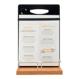 Porte-menu de table TABLE CADDY Securit, menu glissé sous la bande élastique