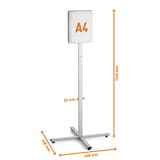 Cotes du porte affiche sur pied DURABLE INFO STAND OUTDOOR A4