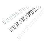 Peignes de reliure métalliques A4, pas US Peignes métalliques MultiBind A4 21 boucles 6 mm, blancs GBC - Peignes métalliques GBC MultiBind argent, noir et blanc, 21 boucles