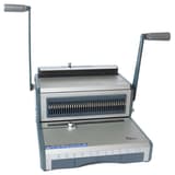 Perforelieur manuel anneaux métalliques 34 boucles Pas 3:1 WB 6 RECOSYSTEMS - Perforelieur RECOsystems WB 6 vu de trois quarts, levier de perforation et levier de fermeture