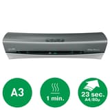 La plastifieuse à pochettes Leitz iLAM Office Pro A3 : format A3, 1 minute de chauffe, une feuille A4 en 23 secondes