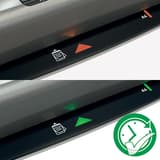 Voyant d'état SMART de la plastifieuse à pochettes Leitz iLAM Office Pro A3, rouge pendant la chauffe puis vert