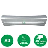 La plastifieuse à pochettes Leitz iLAM Home Office A3 : format A3, 2 minutes de chauffe, une feuille A4 en 45 secondes