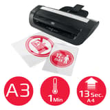 Plastifieuse à pochettes GBC Fusion Plus 7000L A3 : format A3, 1 minute de chauffe, A4 en 13 secondes