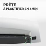 Voyants de mise en route et interrupteur de la plastifieuse à pochettes Fellowes Lunar A3
