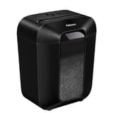 Destructeur coupe croisée P4 LX41 Mini-Cut Powershred FELLOWES — Vue latérale du bac et de son bloc de coupe - destructeur de papier fellowes