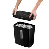 Destructeur coupe croisée P4 P-42C Powershred FELLOWES — Bloc de coupe pose sur son bac - destructeur de papier fellowes