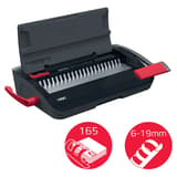 Perforelieuse manuelle à peignes plastiques, 12 feuilles CombBind CB12 GBC - Capacité de reliure 165 feuilles avec anneaux plastiques de 6 à 19 mm