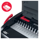 Perforelieuse manuelle à peignes plastiques, 15 feuilles CombBind CB15 GBC - Avec perforation jusqu’à 15 feuilles