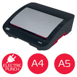 Perforelieuse électrique à peignes plastiques, 25 feuilles CombBind CB25E GBC - Fermée avec pictogrammes a4 a5 electric punch