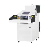 Combinaison destructeur-presse, coupe croisée P-4 Powerline SP 4040 V 3,9 x 40 mm HSM - Combinaison destructeur-presse HSM Powerline SP 4040 V vue de face, table de chargement et presse verticale