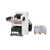 Combinaison destructeur-presse, coupe croisée P-3 Powerline SP 5088 6 x 40-53 mm HSM - Combinaison HSM Powerline SP 5088 avec une balle de papier compressé et ligaturé