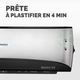 Voyants Ready et Power sur le capot de la plastifieuse à pochettes Fellowes Spectra A3