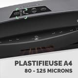 Bandeau de commande de la plastifieuse à pochettes Fellowes Calibre A4