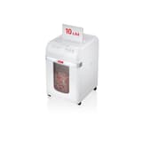 Destructeur de documents à alimentation automatique P-5 shredstar Autofeed X200pro HSM — Destructeur de documents très confidentiels Hsm Shredstar Autofeed X200pro - 2 x 10 mm - Coupe micro-particules - P5 -Vue de trois quarts - Insertion manuelle d'une liasse de 10 feuilles A4