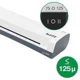 Commutateur 75, arrêt, 125 microns de la plastifieuse à pochettes Leitz iLAM Home A3