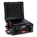 Valise étanche IP67 pour démagnétiseur Valise de transport ASM120 PRODEVICE - Valise de transport PRODEVICE pour démagnétiseur ASM120, ouverte avec le démagnétiseur rangé dans la coque
