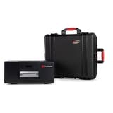 Valise étanche IP67 pour démagnétiseur Valise de transport ASM120 PRODEVICE - Valise de transport PRODEVICE pour démagnétiseur ASM120, fermée à côté du démagnétiseur