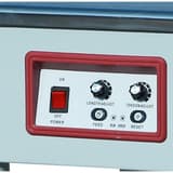 Cercleuse semi-automatique, feuillard 5 à 15,5 mm TD88A SUNPACK - Panneau de commande de la cercleuse SUNPACK TD88A, boutons de réglage de longueur et de tension, avance et réinitialisation