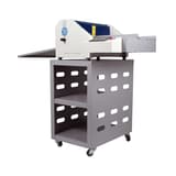 Table mobile pour raineuses et plieuses MB 70 CYKLOS - Table mobile Cyklos MB 70 sous une raineuse GPM 450 SA