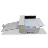 Raineuse micro-perforatrice semi-automatique 330 mm Gemini Lite 328 AUSJETECH - Raineuse Ausjetech Gemini Lite 328 vue de face, tables d'entrée et de sortie déployées
