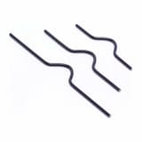 Crochets pour calendrier, reliure métallique Crochets de calendrier 80 mm, noirs WYNSTOR - Crochets de calendrier noirs pour reliure par anneaux métalliques, trois crochets en forme de vague