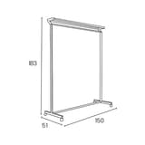 Vestiaire mobile, 70 cintres MEETING UNILUX - Dimensions du vestiaire mobile UNILUX MEETING, 150 x 51 x 183 cm