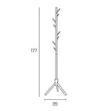 Portemanteau sur pied, 8 patères MIKADO UNILUX - Portemanteau sur pied UNILUX MIKADO, dimensions, 177 cm de haut, base de 35 cm