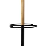 Portemanteau sur pied, 6 patères SNOOD UNILUX - Portemanteau sur pied UNILUX SNOOD, insert en bois et porte-parapluies, détail