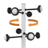 Portemanteau sur pied, 8 patères ACCUEIL blanc UNILUX - Portemanteau sur pied UNILUX ACCUEIL blanc, tête tournante, détail