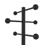 Portemanteau sur pied, 6 patères ACCESS noir UNILUX - Portemanteau sur pied UNILUX ACCESS noir, patères décalées, détail