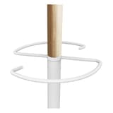 Portemanteau sur pied, 6 patères ACCESS blanc et hêtre UNILUX - Portemanteau sur pied UNILUX ACCESS blanc et hêtre, porte-parapluie et partie en hêtre, détail