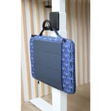 Patère magnétique arrondie FIL MAGNÉTIQUE noir UNILUX - Patère magnétique arrondie UNILUX FIL MAGNÉTIQUE noir, fixée sur un bureau, un sac suspendu