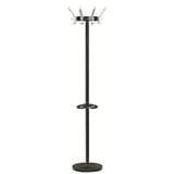 Portemanteau sur pied, 8 patères triples CYPRES noir UNILUX - Portemanteau sur pied UNILUX CYPRES noir, vue d'ensemble