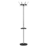 Portemanteau sur pied, 8 patères triples CYPRES gris métal UNILUX - Portemanteau sur pied UNILUX CYPRES gris métal, vue d'ensemble
