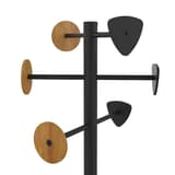 Portemanteau sur pied, 6 patères BORA BAMBOO noir et bambou UNILUX - Portemanteau sur pied UNILUX BORA BAMBOO noir et bambou, patères en bambou, détail