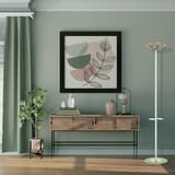 Portemanteau sur pied, 6 patères en hêtre AURORA blanc et vert lichen UNILUX - Portemanteau sur pied UNILUX AURORA blanc et vert lichen, en situation dans une entrée