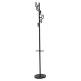Portemanteau sur pied, 6 patères CALIFORNIA noir UNILUX - Portemanteau sur pied UNILUX CALIFORNIA noir, vue d'ensemble