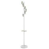 Portemanteau sur pied, 6 patères CALIFORNIA blanc et vert UNILUX - Portemanteau sur pied UNILUX CALIFORNIA blanc et vert, vue d'ensemble
