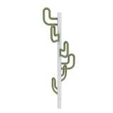 Portemanteau sur pied, 6 patères CALIFORNIA blanc et vert UNILUX - Portemanteau sur pied UNILUX CALIFORNIA blanc et vert, patères en forme de cactus, détail