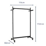 Vestiaire mobile, barre de 100 cm samba MAUL - Vestiaire mobile MAULsamba, dimensions