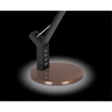 Lampe de bureau LED, port USB Glow HANSA - Lampe de bureau Hansa Glow cuivre, port USB sur le pied