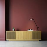 Lampe de bureau LED, port USB Glow HANSA - Lampe de bureau Hansa Glow cuivre, sur une console
