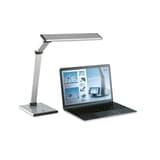 Lampe de bureau LED, variateur 4 niveaux Slim HANSA - Lampe de bureau Hansa Slim, à côté d'un ordinateur portable