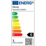 Lampe d'écran LED, rétroéclairage Flash HANSA - Étiquette énergie de la source LED du rétroéclairage, classe G, Lampe d'écran Hansa Flash
